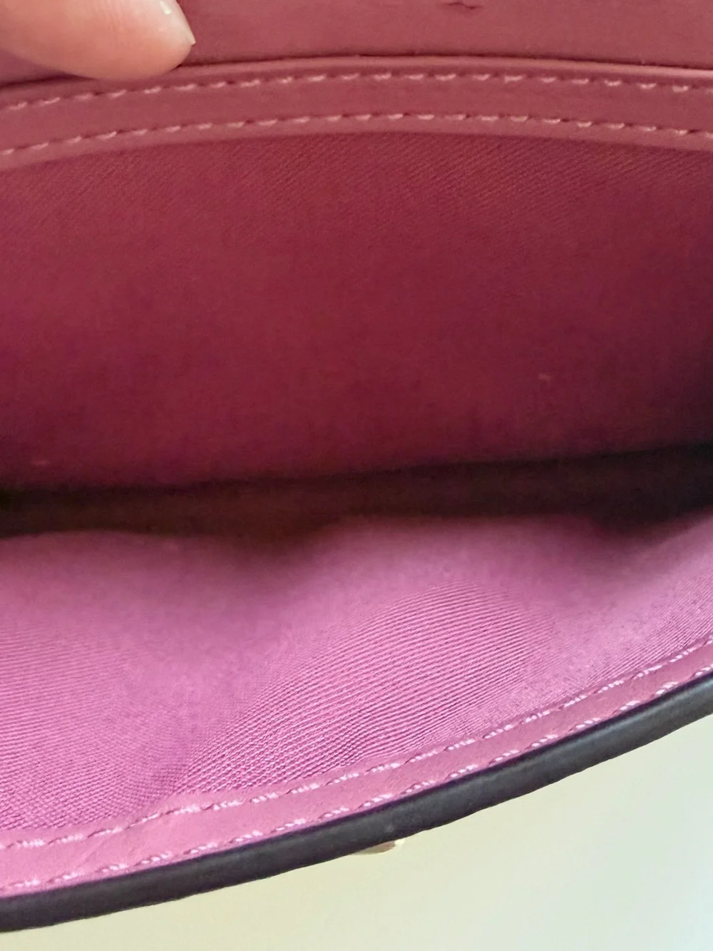 Coach Flap Phone Chain Crossbody Purse Bag Suede Leather Pink Gold RARE